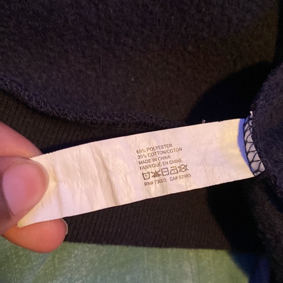 Navy Blue Spaced Out Pull over hoodie - Picture 4 of 4